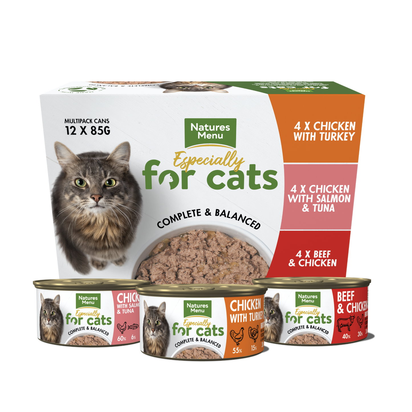 N/Menu Cat Multipack Tins 4x12x85g