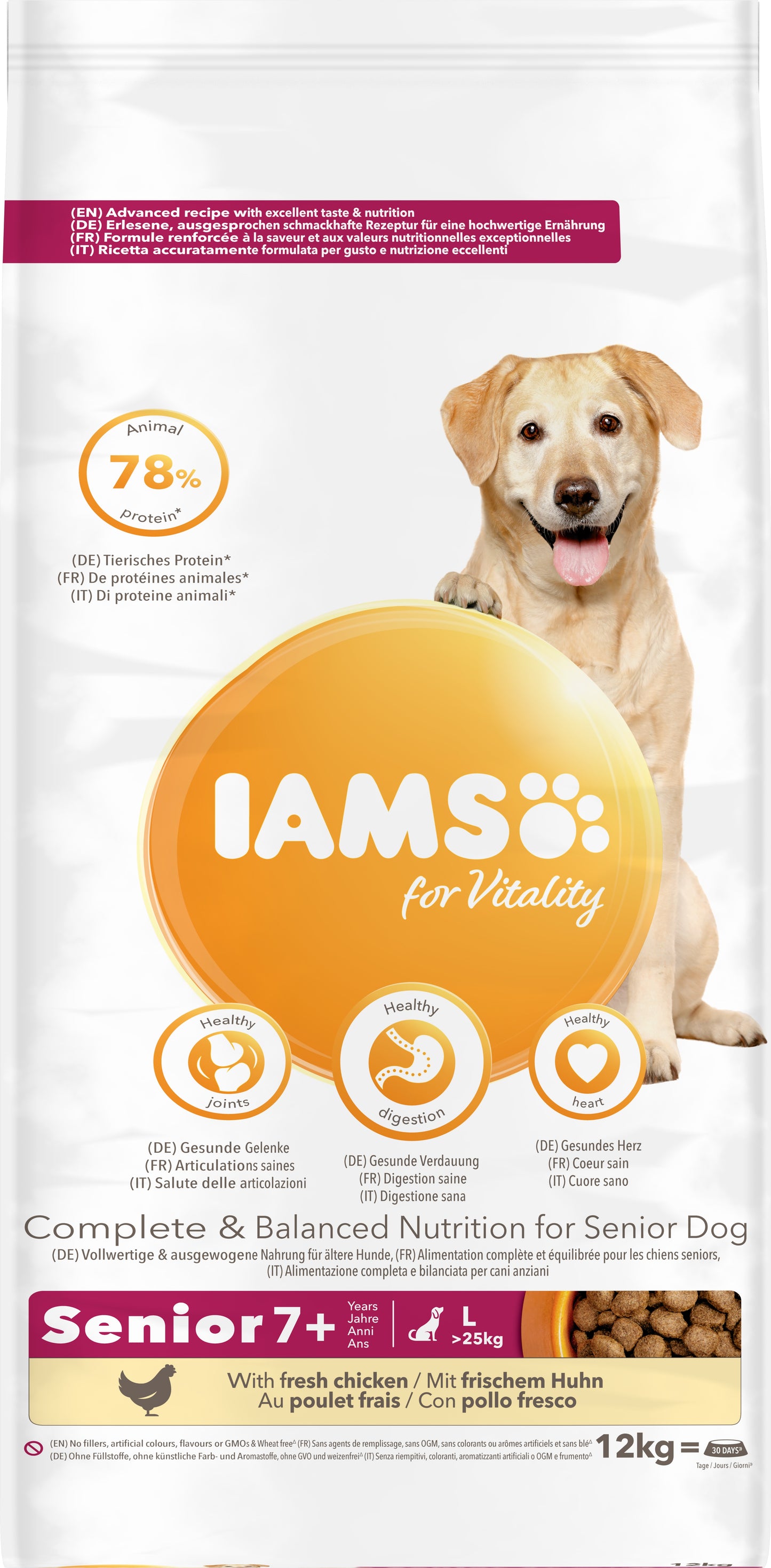 Iams Dog Senior Vitality Large Chicken