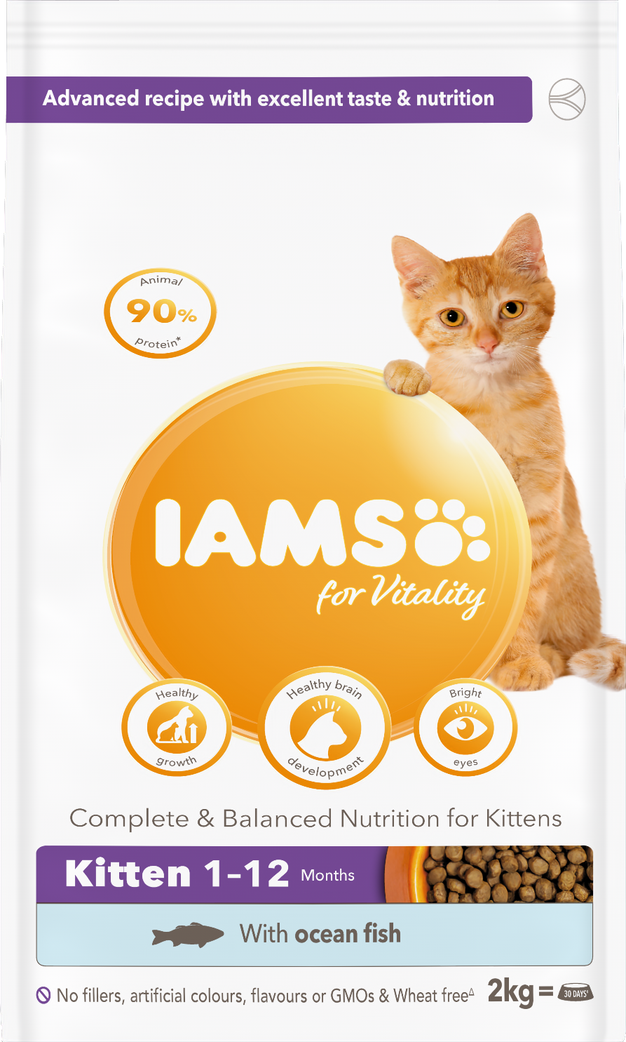 Iams Kitten Vitality Ocean Fish 2x2kg