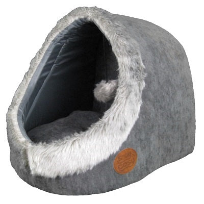 Snug&Cosy Grey Cat Igloo with Ball