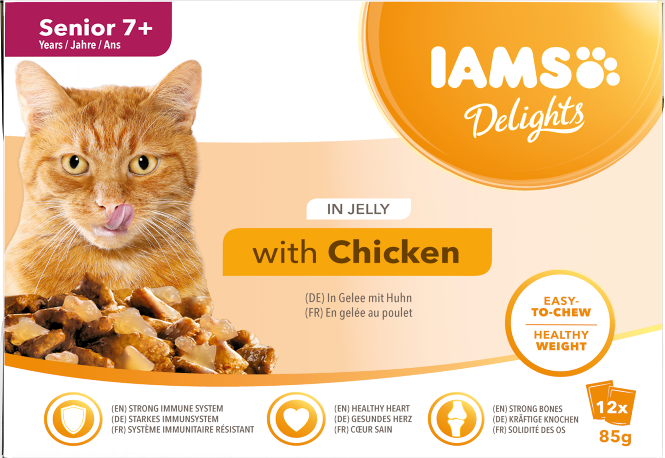 Iams Cat Delight Senior Chk Jelly 12x85g