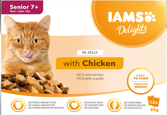 Iams Cat Delight Senior Chk Jelly 12x85g