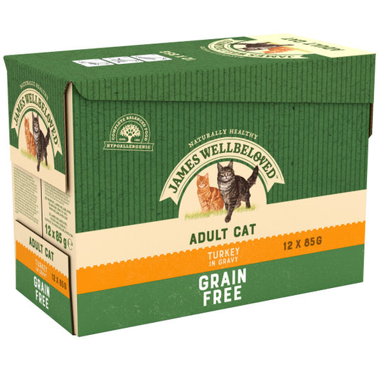 JW Cat Adult Turkey GF Grvy Pch 4x12x85g