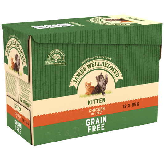JW Kitten Chicken GF Jel Pchs 4x12x85g