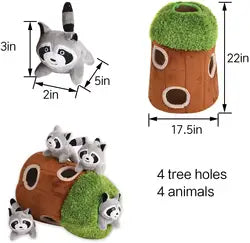 Hide And Seek Dog Toy Activity Plush Sloth Dog Toys Pet Anxiety Relief  Calming Aid Toy